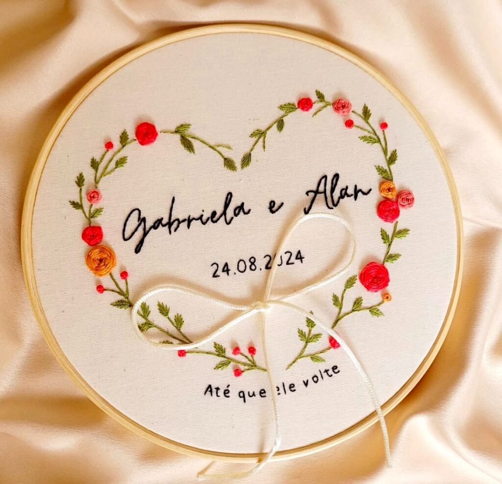 Do porta-alianças ao quadro de recordação: como transformar o bordado do casamento em uma peça de memória eterna